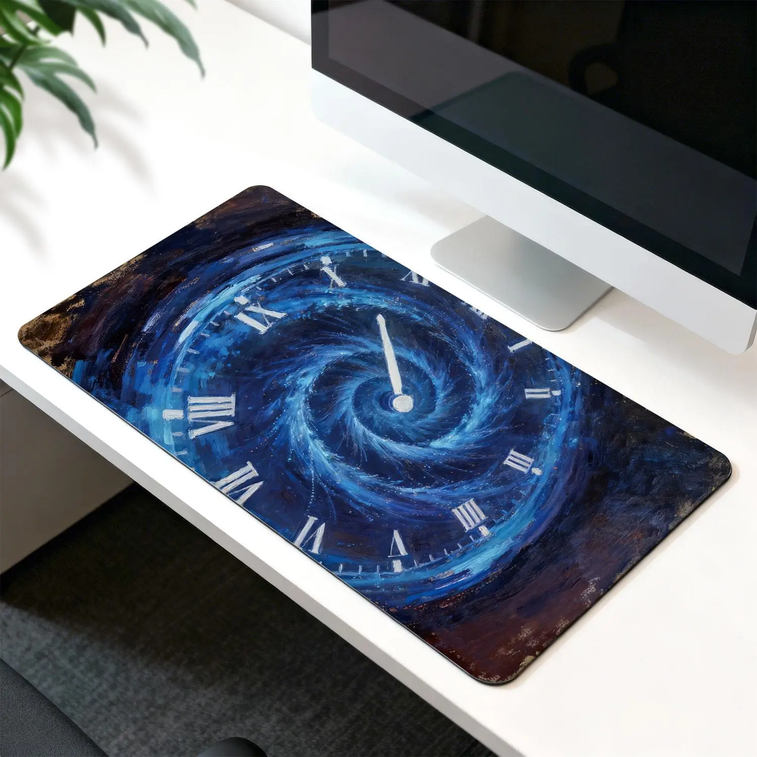 LIVEKEY Fantasy 3D Banana Design Gaming Desk Mat - Cute Butterfly & Berries Mouse Pad with Plastic Grip, Stitched Edges, Non-Slip Base, Game Precision, Ideal for Computer Desk Aesthetic Setup, Mouse Pads