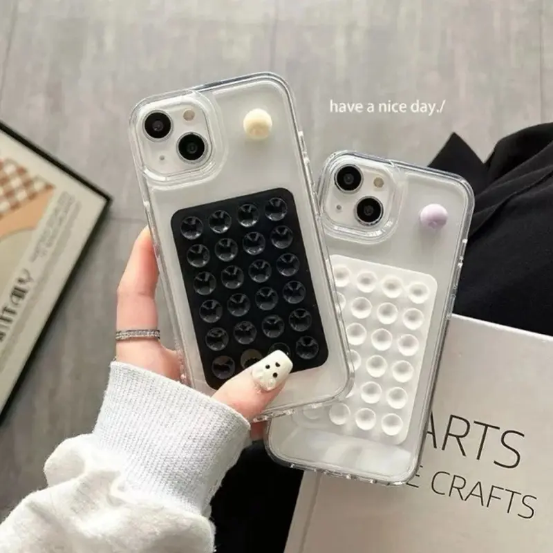 Silicone Suction Mobile Phone Case Mount - Lightweight Sticky Grip, On-the-Go Mobile Accessories for Phones & Pads