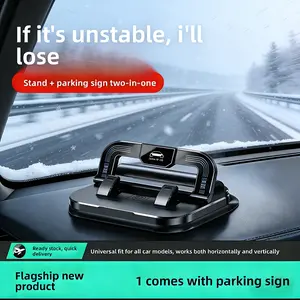 Car Temporary Parking Phone Number Plate Holder with Phone Stand, Moving Car Helper Ornament, Vehicle Bracket, Leave Contact Car Accessory