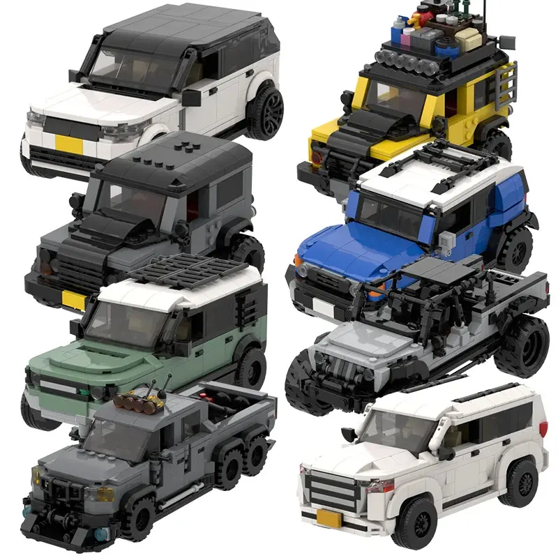 MOC SUV City Car Racer Classic off-road Building Blocks Brick Racing Super Technique Creative Garage DIY Set