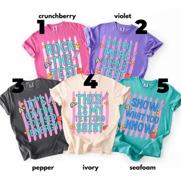 Comfort Colors Funny Test Day Shirt, Matching State Testing Teacher Team TShirts, Gen Z School Testing Day Tee, Testing Coordinator Shirt, Rock The Test You Are More Than A Test
