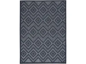 212 MAIN Classic Navy Blue Argyle Rectangle Turkish Weave Decorative Home Decor Rug, 4x6 ft Indoor/Outdoor Area Rug, Decorative Rug