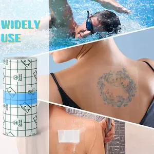 Transparent Waterproof PU Film Tape Roll, Bath Wound Protection Patch, Breathable Water-Resistant Acupoint Thin Plaster
