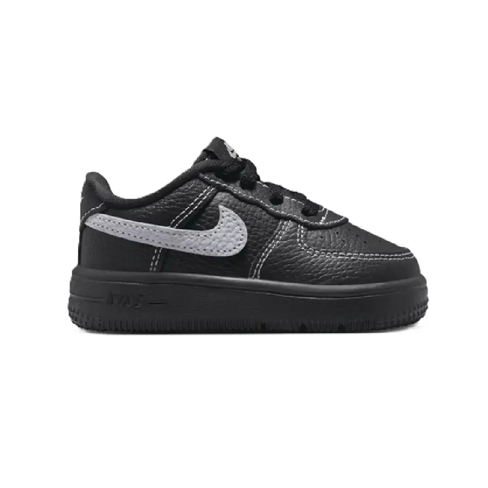 Toddler's Nike Force 1 Low LV8 3 Lace Black/Wolf Grey-Black (IM7995 003)