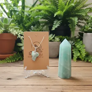 Larimar Wire-Wrapped Pendant Necklace - Handcrafted