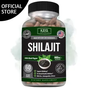 Kaya Naturals Shilajit | Daily Wellness Supplement | Mineral-Rich Formula | 60 Capsules