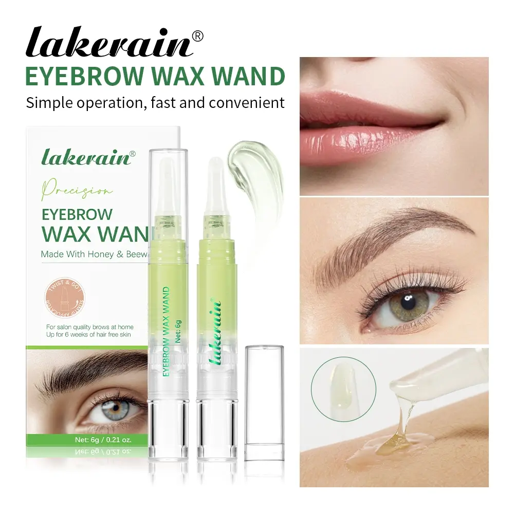 Eyebrow & Facial Hair Removal Wax Kit - Precision Wax Pen Applicator, Includes 10 Cotton Strips & 4 Cleansing Wipes, Water-Soluble & Gentle Formula, Long-Lasting Smooth Results, No Heat Required, Travel-Friendly
