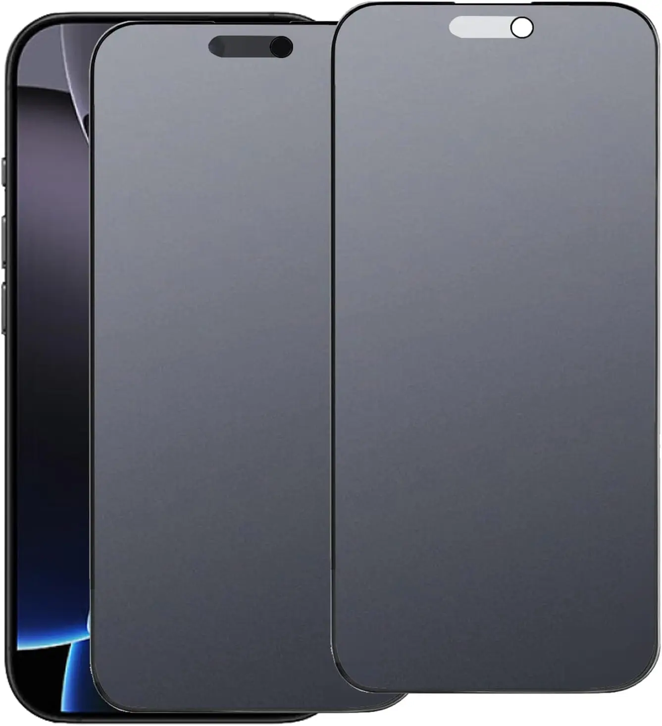 2 Pack Matte  Tempered Glass for  16 Pro Max Anti-glare Anti-spy Screen Protector Film 6.9 inch