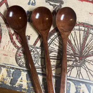 Natural Eco-Friendly Sustainable Wooden Spoon Set 2/4/8pcs, Multi-Purpose Durable Reusable for Soup Stirring Desserts, Home Party Use