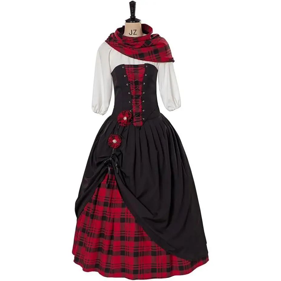 white christmas dresses Christmas Red Tartan Check Suspender Dress – Belchic