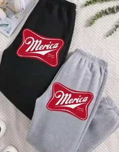 Merica American Graphic Sweatpants, 4th of July Patriotic Western Trending Pants, Freedom, Independence Day V