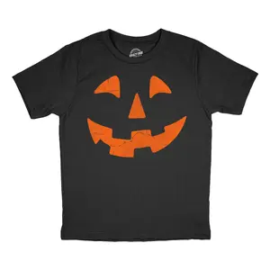 Youth Funny T Shirts Giant Jack O Lantern Sarcastic Halloween Graphic Novelty Tee For Kids Funny T Shirts Halloween Tops for Kid Novelty Tees for Kids Black -