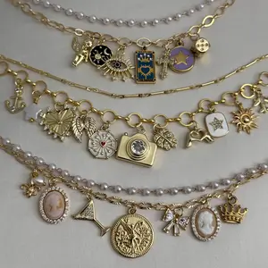 Double Chain ONLY Custom Charm Necklace or Bracelet