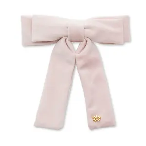 PINK VELVET ANTOINETTE BOW BARRETTE