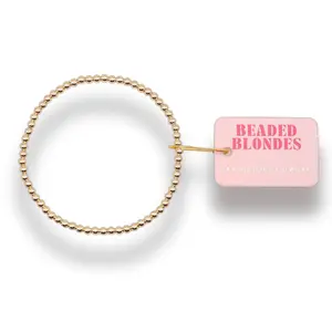 Beaded Blondes 3MM Gold Beaded Bracelet