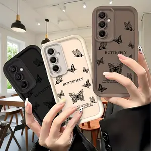 for Samsung S25.Vintage Minimalist Design Butterfly English Slogan Sky Eye Staircase Shockproof Lens Protective Case Compatible with Samsung Galaxy A07 A05 4G A05S A36 A06 A55 5G A33 A34 A16 4G 5G A54 A53 A52s A15 A14 A56 A35 A26 A25 A17 A12 A13 Fashion