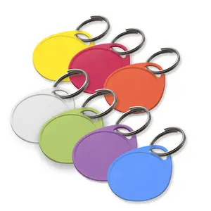 Lucky Line 1-1/4" Label It Plastic Tag, 100-Pack, Assorted Colors Color Coded Self Adhesive Sticky Labels, Office Stationery Supplies, Color Coded Stickers