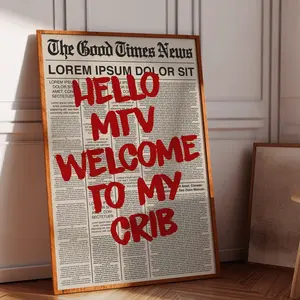 Welcome To My Crib Wall Art! Boho, Minimalist Prints, Modern Art, Boho&MinimalistDecor, Funny Art, Unframed