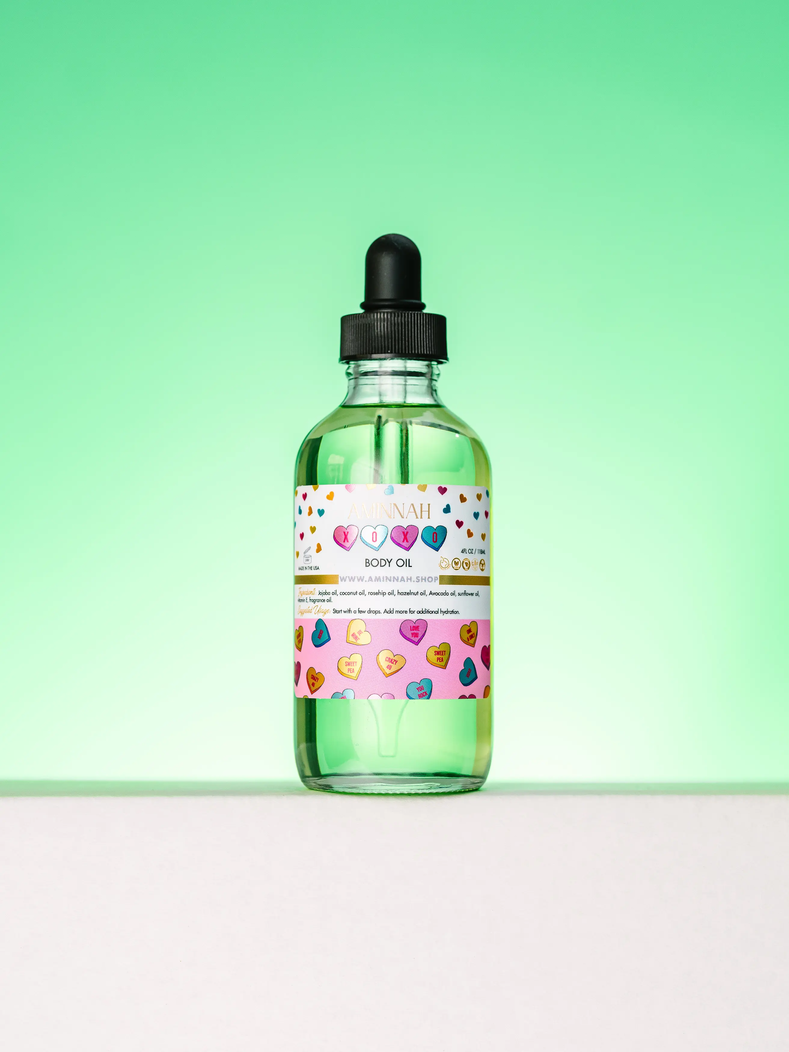 XOXO Scented Strawberry Kiwi Body Oil - Hydrating Natural Cosmetic Body Care Aroma Blend Moisturizer