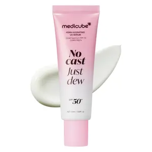 [NEW] [medicube] No Cast Just Dew PDRN Hydrating UV Sun Serum | Daily Lightweight Sunscreen SPF 50 | PDRN, Panthenol, Centella| Gentle Moisturizing Suncare For Daily Use for All Skin Types (50ml)