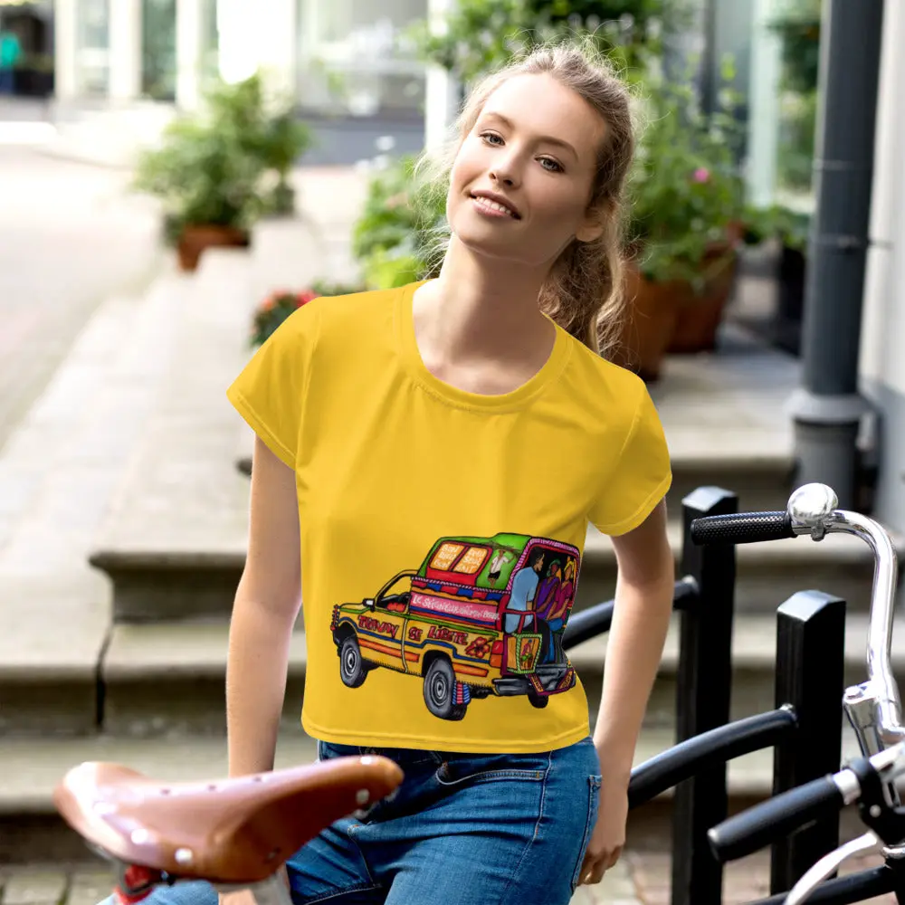 Tap-Tap Crop Tee - Yellow