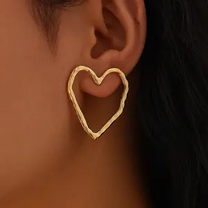 Pleated Hollow Heart Earrings - Multi-Combination Sunflower Alloy Earrings with Elegant Design