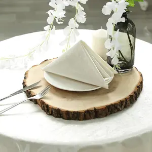 Poplar Wood Slabs Rustic Round Slices 18" Dia - Natural Table Centerpieces for Large Events