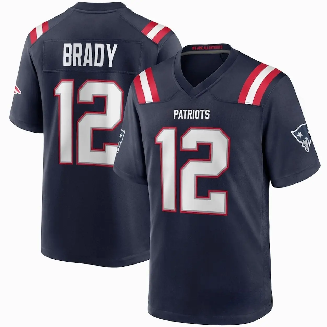 Unisex Football inspired by Brown 1 New England Game Retired Player Jersey - Navy