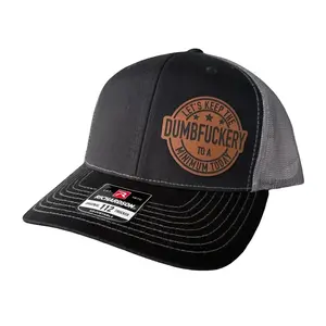 Dumbfuckery Hat – Funny Leather Patch Snapback Hat, Trucker Cap, Sarcastic Meme Hat, Bold Humor Hat, Viral Funny Gift For Him, Edgy Statement Cap
