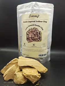 LAKABA All Natural Yellow Narat Clay 200g 7oz Cosmetic Grade Zero Additives for Face Body Pure Simple Authentic Chalk Experience