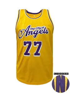 Men's #77 Yellow Snake Skin Basketball Jerseys Stittched Name And Number S-3XL, Sleeveless Round-Neck Sports Top, Loose Suitable For Parties, Games And Casual Wear | Sporty Style | Breathable Fabric