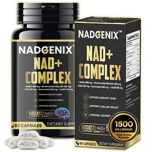 NAD+ Complex with NMNH, Nicotinamide Riboside, TMG, Resveratrol & CoQ10 – Liposomal Delivery – 60 Vegan Capsules