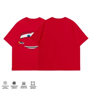 Retro Two Side Cars T-Shirt, Cars Movie T-Shirt, Mcqueen Retro Vintage Unisex Oversized Anime Graphic Tee – Trendy Y2K Acid Washed, Manga Game Movie Lover Gift For Fans Merch .