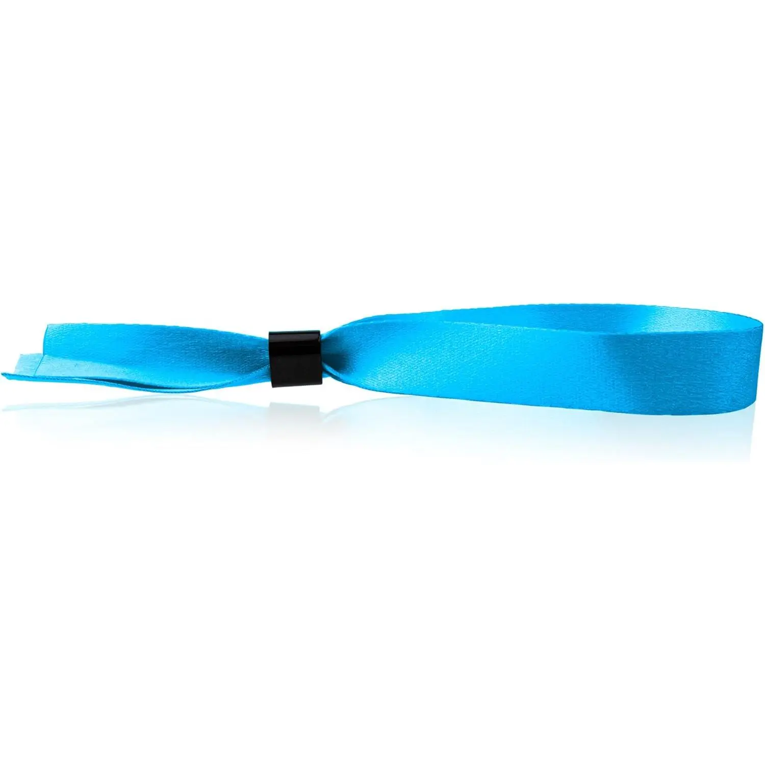 Unisex 100 Solid Single Blue Synthetic Cloth Event Wristbands - Adjustable Plastic Closure, Soft Edge, Comfortable, Durable, Lightweight Reusable Transferable Premium Fabric Bracelets for Event Access, Party Entry