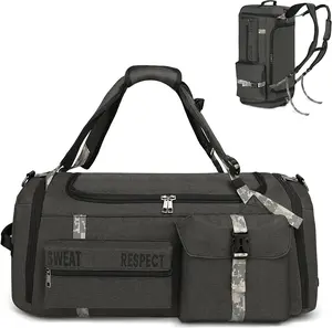 Cico Rider Gym Bags for Men 3-Way Sports Duffle Bag Backpack with Shoe Compartment & Wet Pocket Large Capacity 45L Oxford Fabric Travel Weekender Bag