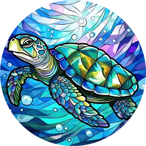 DTF Transfer – EV Turtle Swimming Multi Sizes