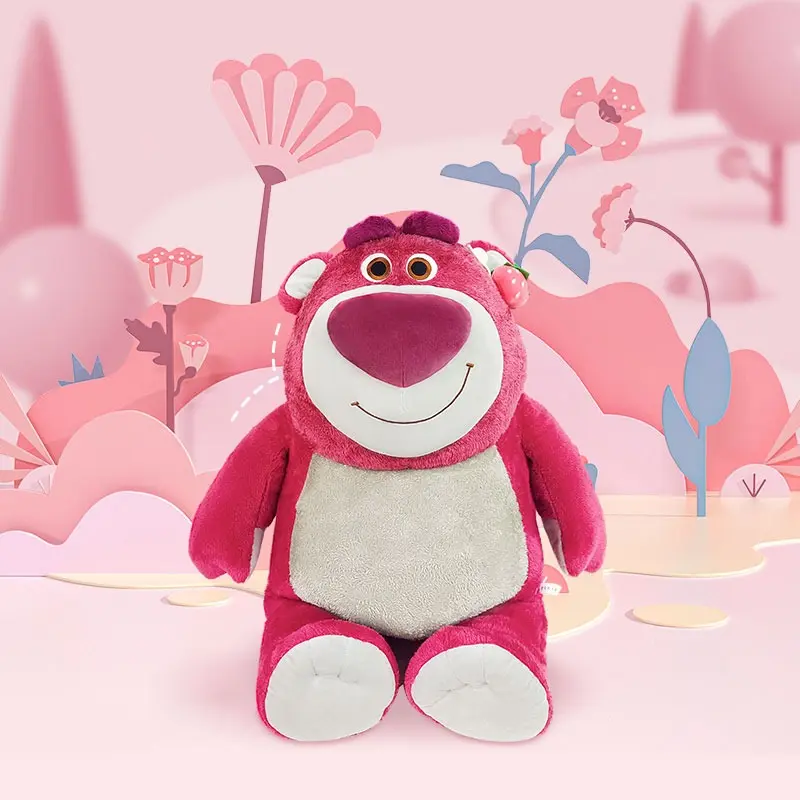 Strawberry Bear Collection - 24" Seated Strawberry Bear Plush | Adorable Cuddle Buddy for Fans, Back To School