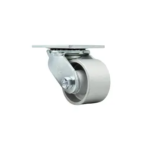 212 MAIN Replacement Service Caster, McMaster Carr 2408T41 Compatible (SCC-30CS3420-SSR), Plate Mount Swivel Type, 3.25 in. Semi Steel Cast Iron Wheel, Abrasion Res., High Load Cap. Heavy Duty Caster