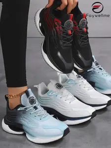 Women's Minimalist Breathable Mesh Running Athletic Shoes, Lightweight Anti-Slip Travel Sneakers, Round Toe Sporty Style for All Seasons