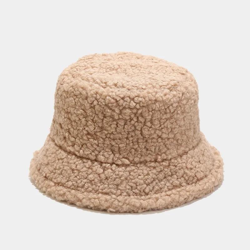 Lamb Faux Fur Bucket Hat Winter Warm Teddy Velvet Hats Caps For Women Lady Outdoor Panama Fisherman Hat Lamb Faux Fur Bucket Hat Winter Warm Teddy Velvet Hats Caps For Women Lady Outdoor Panama Fisherman Hat