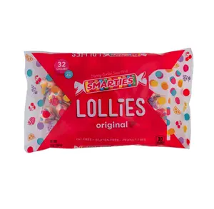 Smarties Double Lollies - Gluten Free, Peanut Free, Fat Free Assorted Fruity Flavors Lollipops - Low Calorie Perfect for Birthdays, Parties - Made by US Candy Company Since 1949-9 oz Bag (Pack of 1)