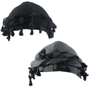 Adjustable Silk Lined Turban for Men & Women - Stylish Halo Cap with Elastic Pre-Tie Design for Durag Twist Head Wraps & Satin Beanie - Versatile for All Occasions