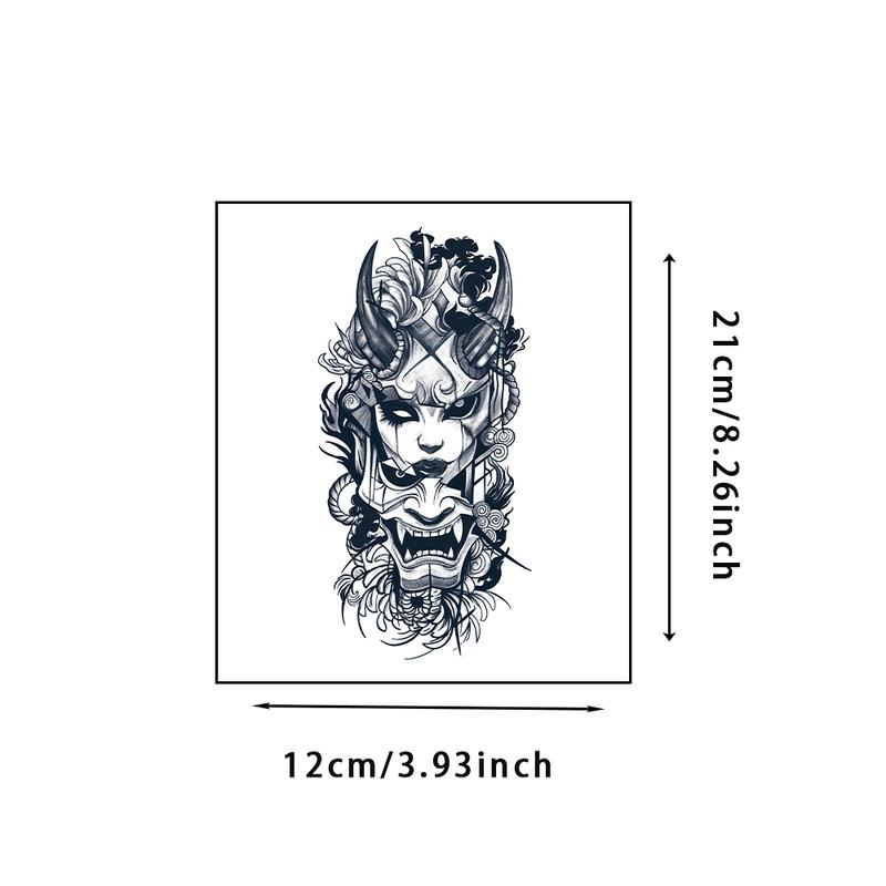 Herbal Tattoo Stickers Pack of 6 with Cross Design Lasting 7-15 Days Waterproof & Friction Resistant Realistic Effect for Pain-Free Temporary Tattoos