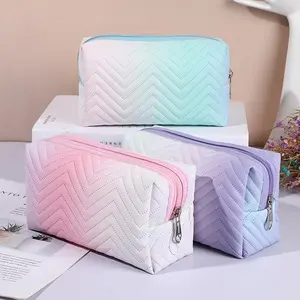 Cute Cosmetic Bag, Makeup Bag, PU Leather Waterproof Portable Toiletry Bags Pouch, Travel Organizer Bag for Women, Small cute makeup bag