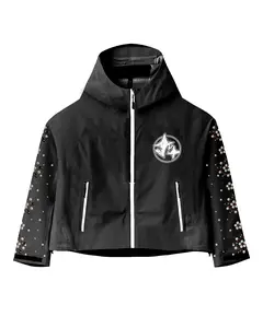 ‘triumph’ black rain jacket