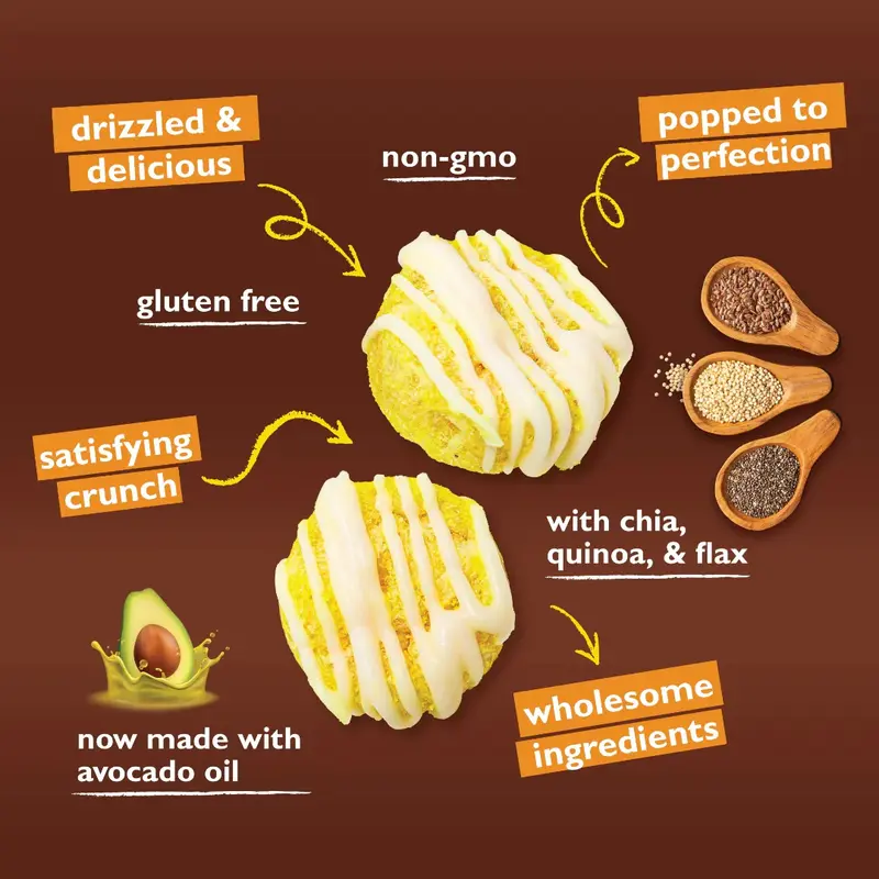6 Pack - Drizzilicious Lemon Cake Mini Rice Cakes - New Flavor