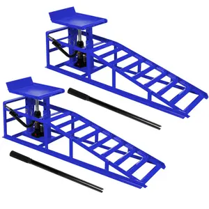 Auto Car Truck Service Ramps Lifts with Pedal, Garage Car Lift Hydraulic Ramps 5 Ton,Automotive Hydraulic Lift Repair Frame Lift(2 Pack)