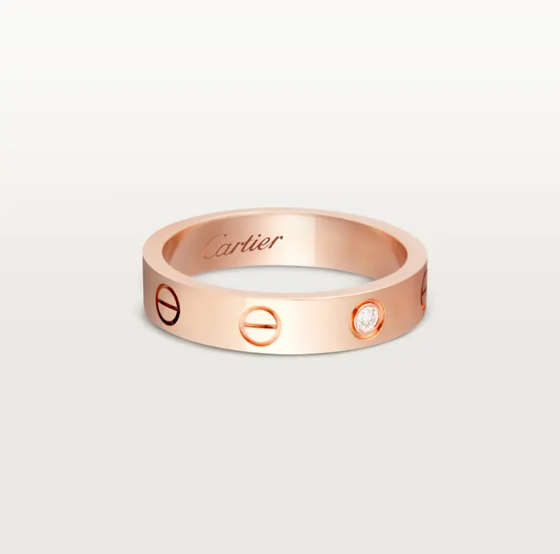 Pre-owned Cartier LOVE ring, small model, 1 dia rose gold Gold Rings