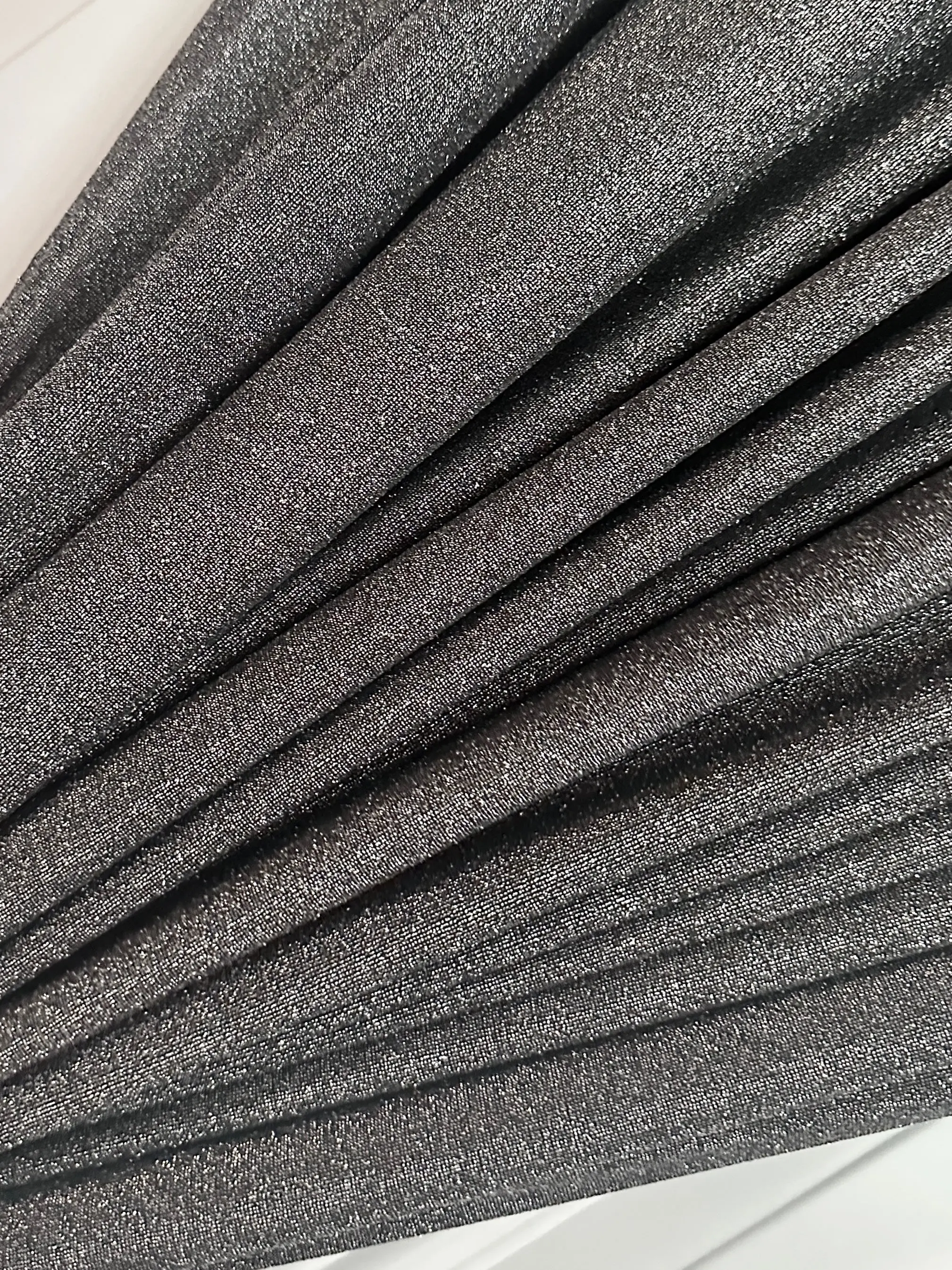 Silver Spandex lurex knit