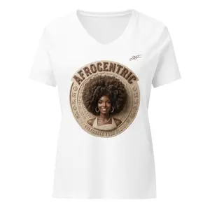 Afrocentric Women’s relaxed v-neck t-shirt